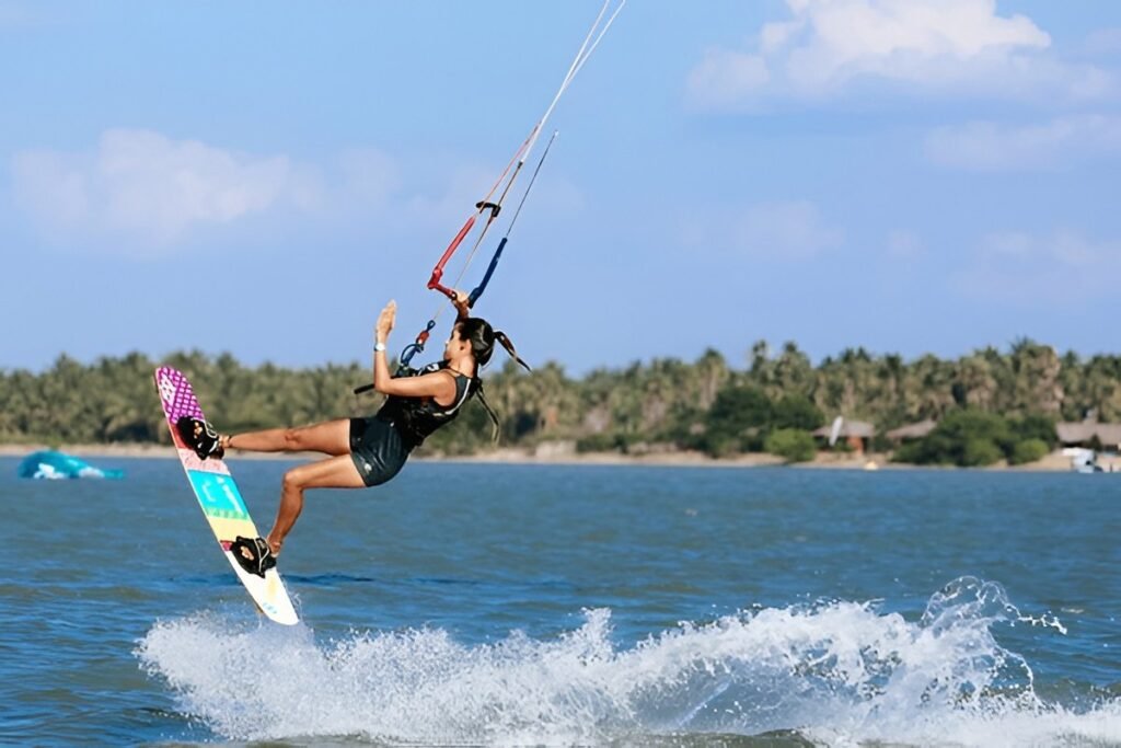 Kitesurf en la laguna de Kalpitiya Sri Lanka