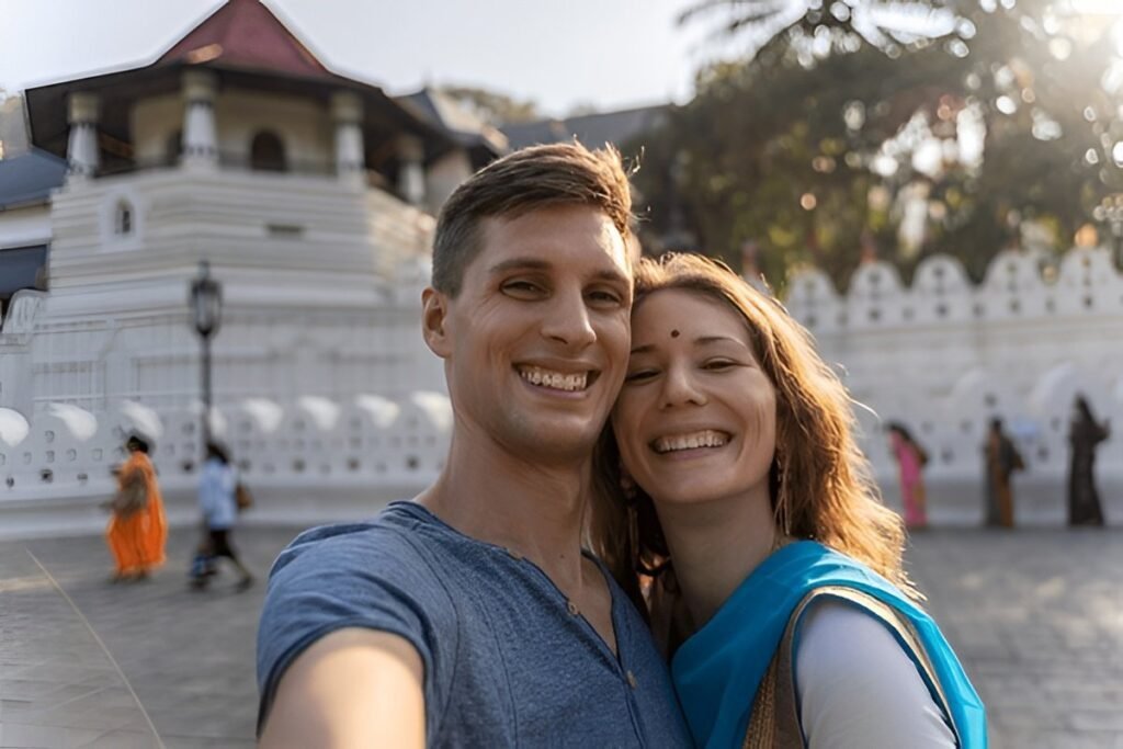 Templo del Diente en Kandy durante viaje romántico por Sri Lanka